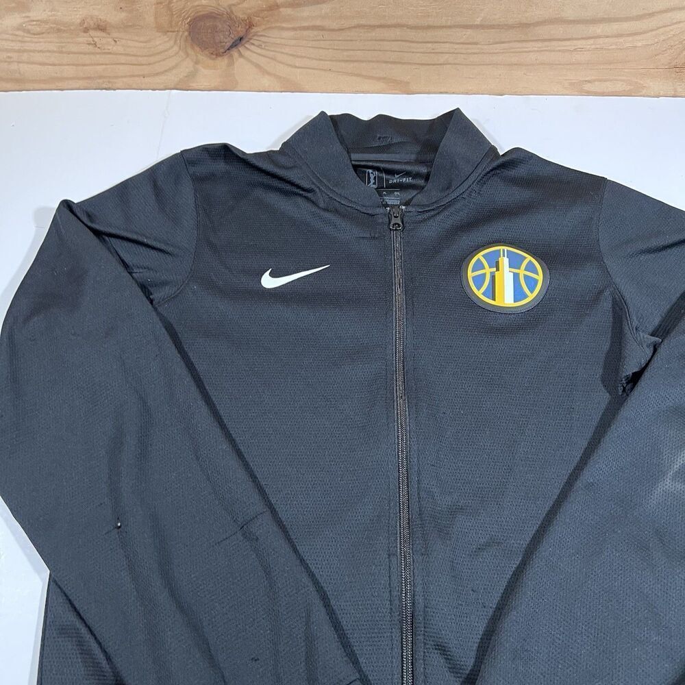 Chicago Sky Nike Dri Fit Full Zip Black Warm Up Jacket Size Small Tall WNBA - Picture 3 of 16